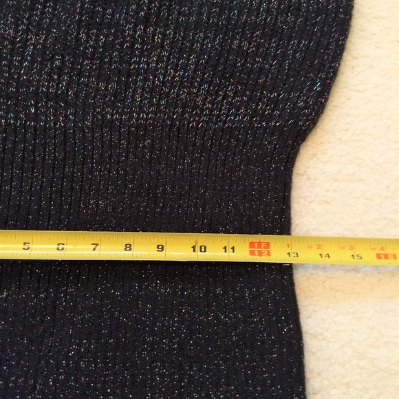 vintage 80s Benetton metallic chunky cable knit sweater dress NWOT - Picture 13 of 15